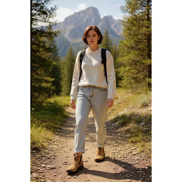 Tecnica Boots Chukka Leather Hiking Goat Hair Winter Waterproof - Picture 12 of 13